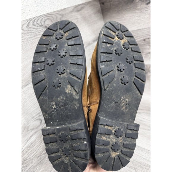 Women’s Brown Leather Lace-Up Buckle Boots - Picture 10 of 11